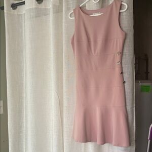 Enfocus Studio Pink Mini Dress with Button Accents